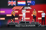 The podium for the 2025 Japanese Grand Prix - Source: Getty