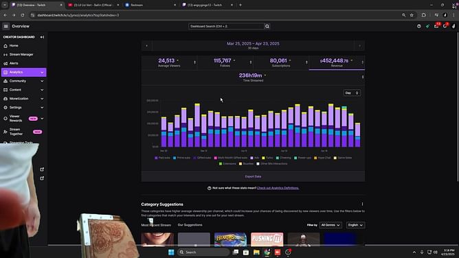 Jynxzi freaks out after accidentally leaking his monthly Twitch income on stream