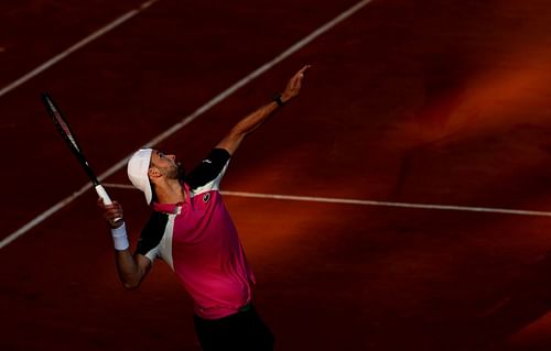 Grigor Dimitrov serves in his match against Alejandro Tabilo during day five of the Rolex Monte Carlo Masters- Source: Getty