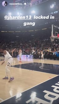 Ray supporting James Harden at the Clippers-Nuggets game (Credits: @rayasianboy_ Instagram)