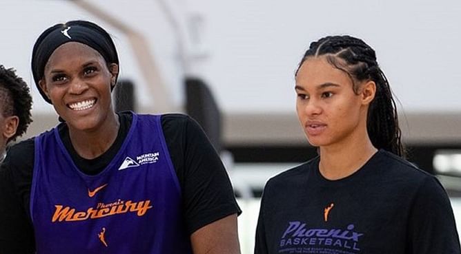 "I feel attacked" - 6-foot-7 Mercury center Kalani Brown reacts hilariously to Satou Sabally's dunk ambitions