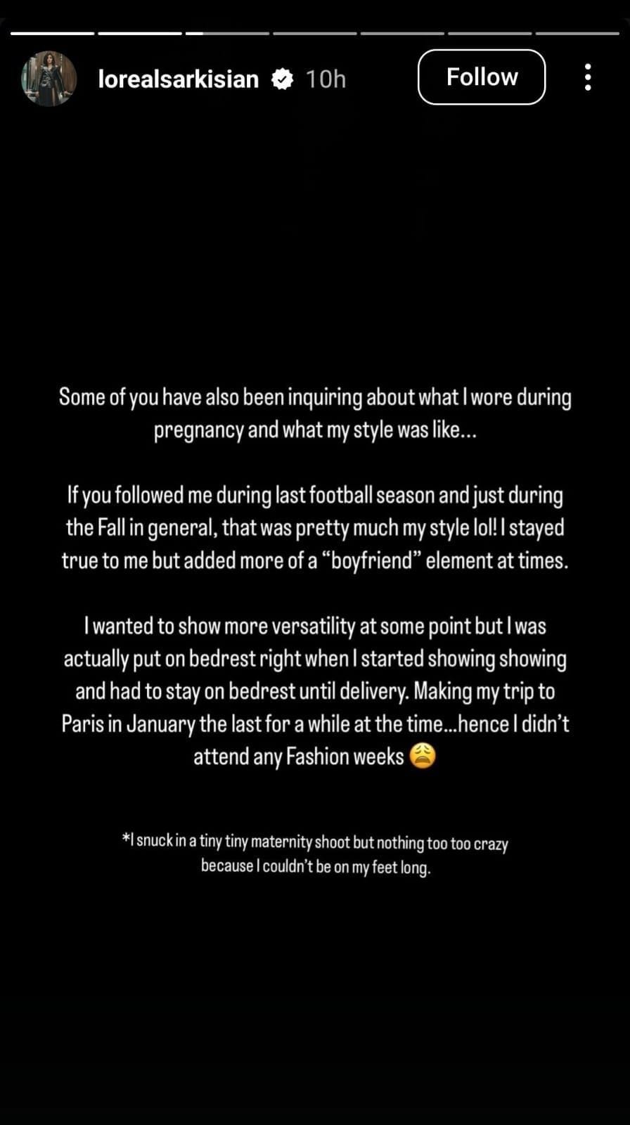 Steve Sarkisian's wife Loreal reveals her pregnancy fits while sharing