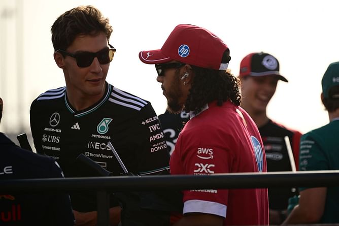 George Russell makes his feelings known on Lewis Hamilton's disappointing start to his journey at Ferrari