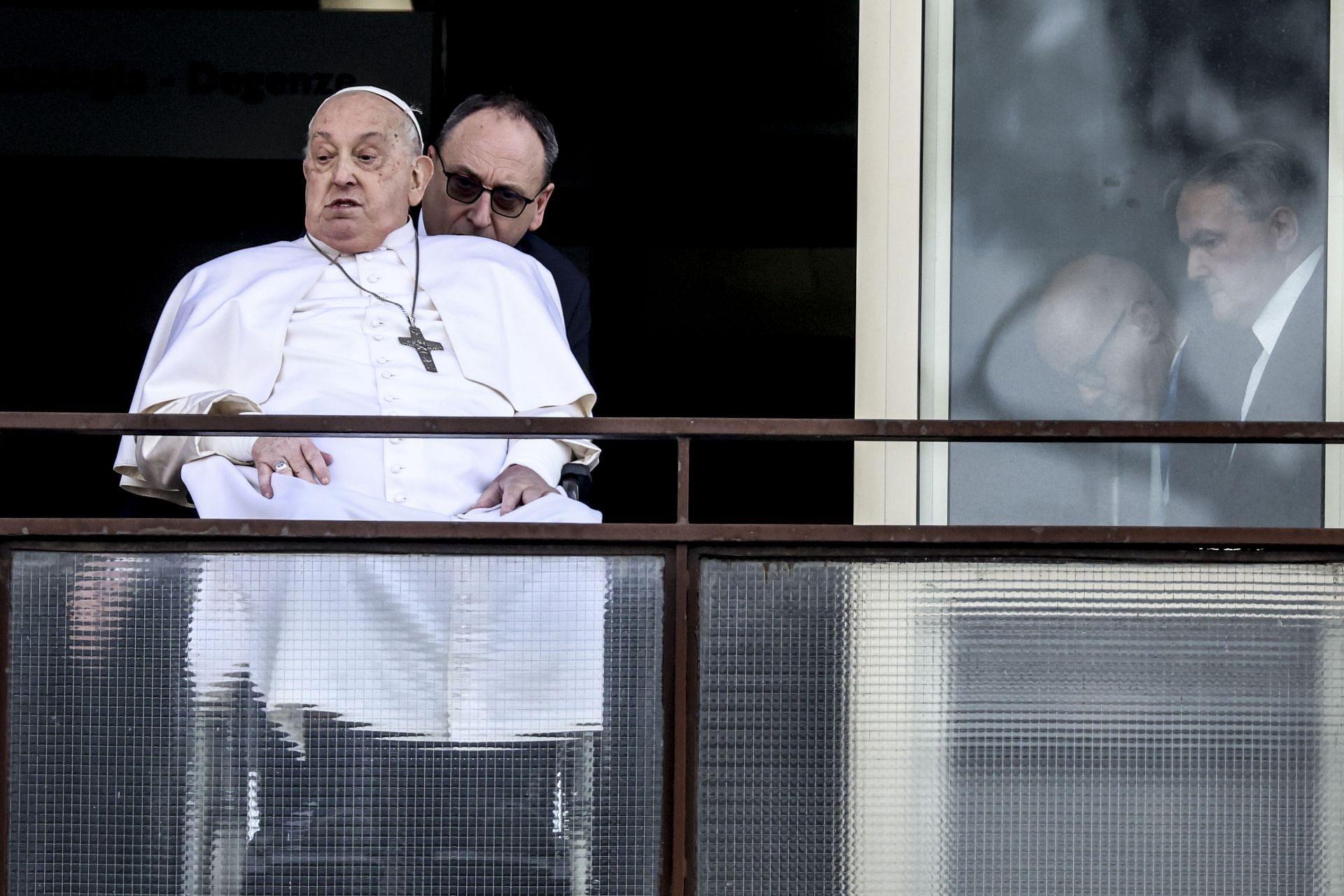 Pope Francis Appears To Crowds For First Time After Prolonged Hospital Stay - Source: Getty