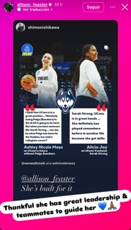 There has been a lot of praise for Sarah Strong. - Source: Instagram/@allison_feaster