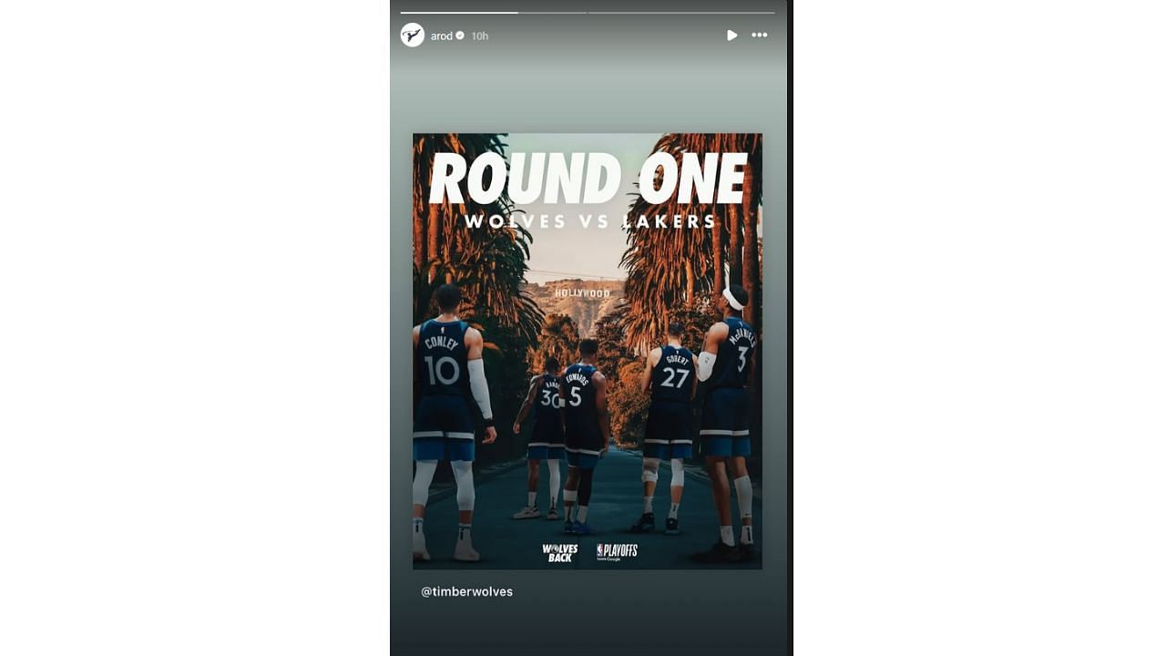 A-Rod&#039;s Instagram story