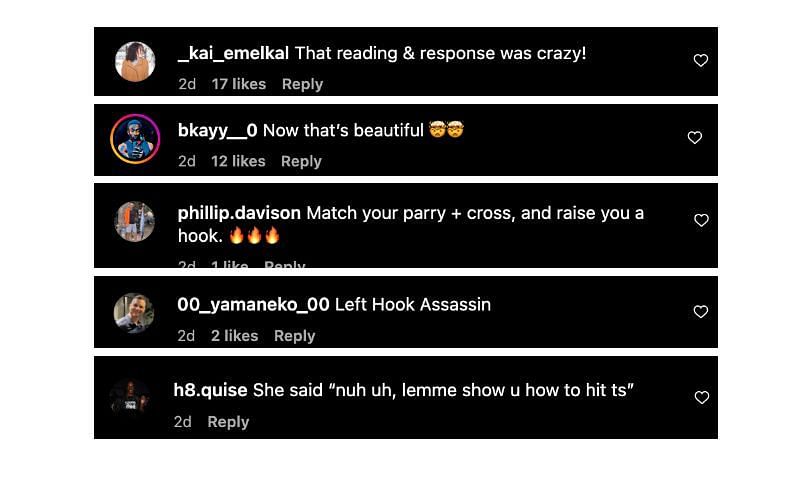 Screenshot of comments. [ONE Championship/Instagram]