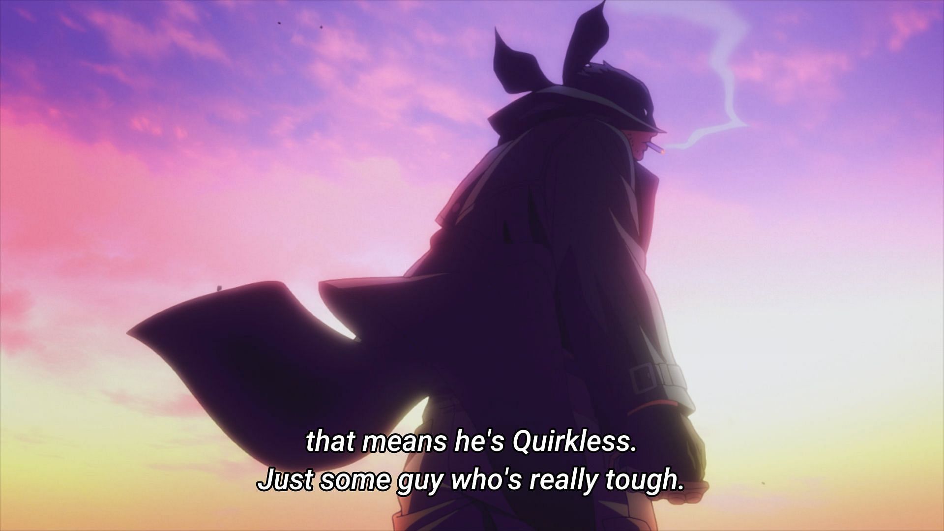Episode 2 reveals Knuckleduster to be quirkless (Image via Bones Film)