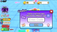 Redeem codes in Math Wall Simulator (Image via Roblox)
