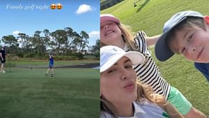 In Photos: Ex-Oiler Sam Gagner enjoys 'family golf night' with wife Rachel and their kids