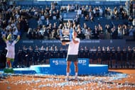 Rune with the winners trophy in the Barcelona Open - Source: Getty