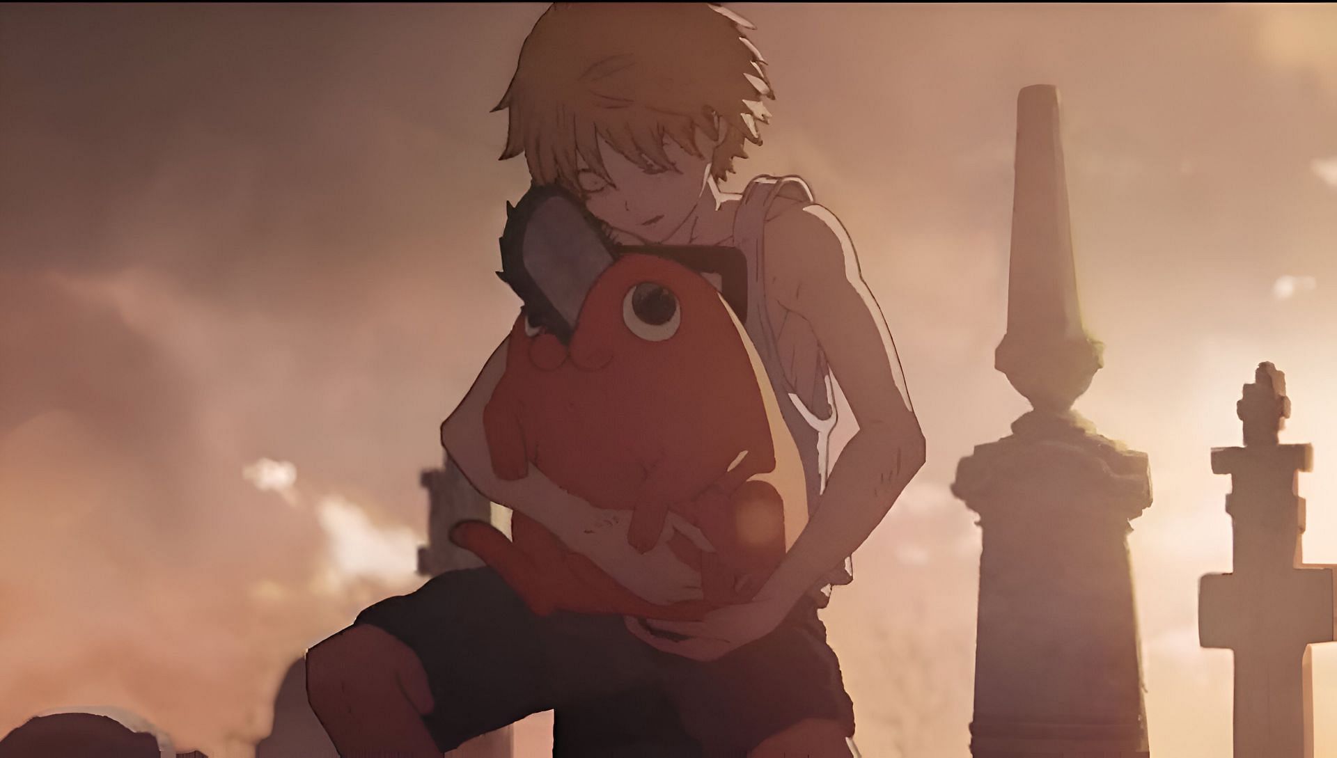 Denji and Pochita as seen in the anime (Image via MAPPA)