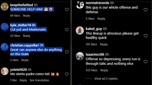 Fan Reactions via Instagram/@padres