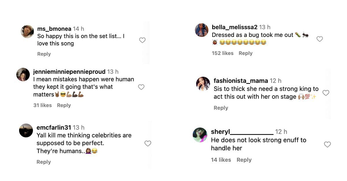 More comments about the singer&#039;s performance (Screenshot via Instagram/@livebitez)