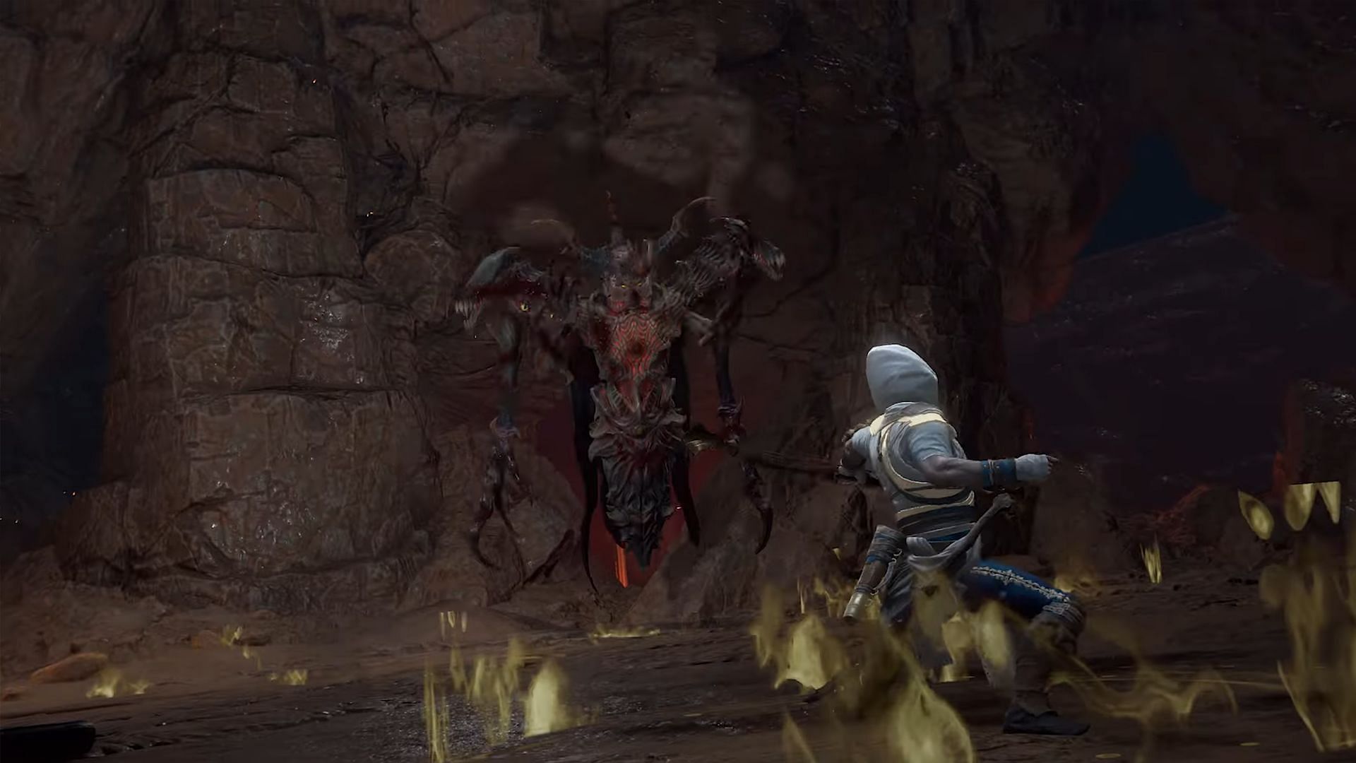 While exploring you can get ambushed by Baby Belial in diablo 4 Season 8 (Image via Blizzard Entertainment)