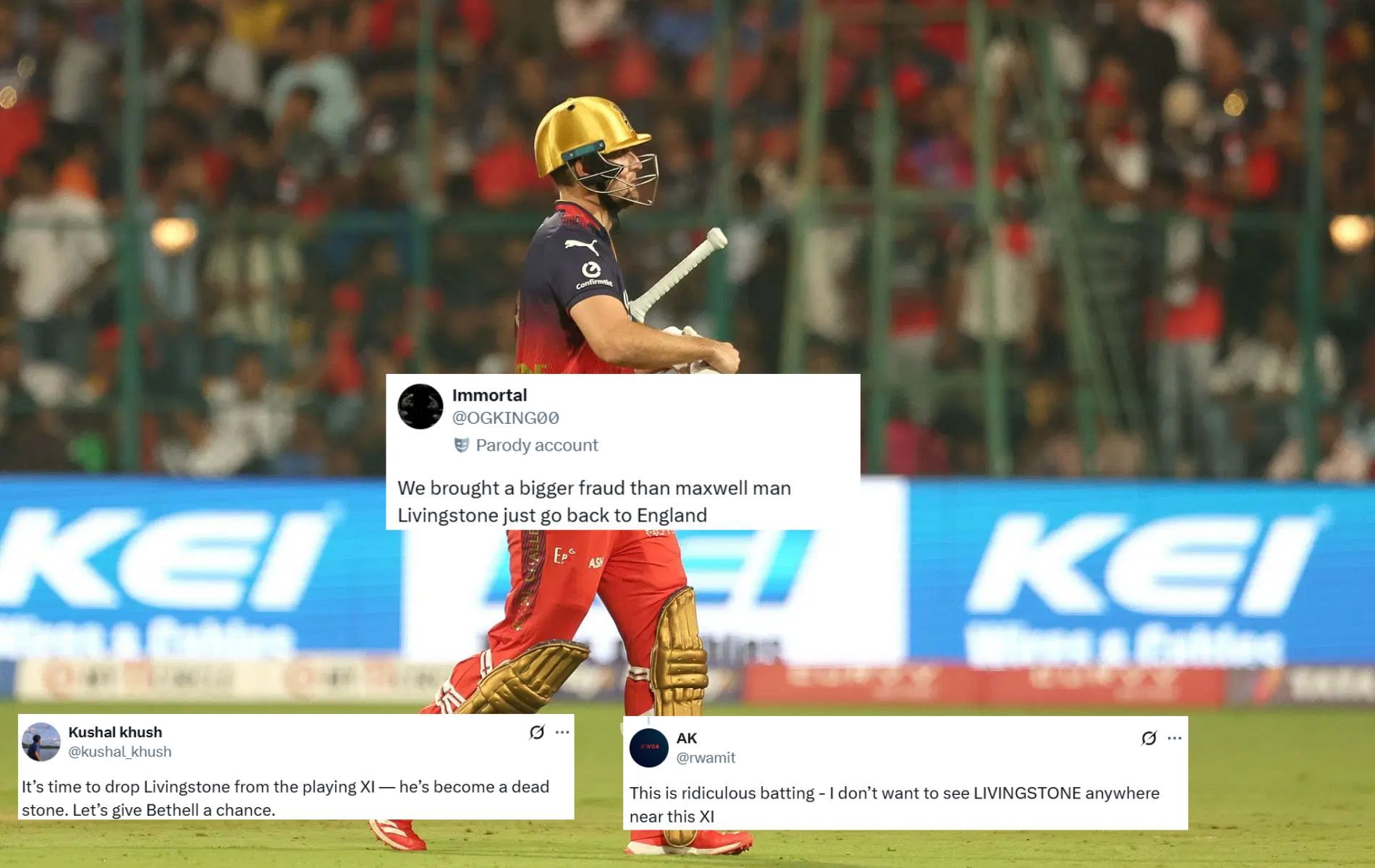 "We brought a bigger fraud than maxwell" - Fans brutally slam Liam Livingstone for another tame dismissal in RCB vs PBKS IPL 2025 match