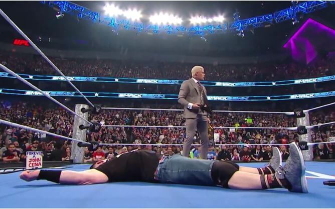 [WATCH] John Cena brutally trolls fans following attack from Cody Rhodes after SmackDown goes off the air