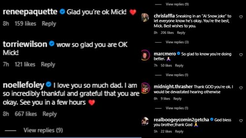 The stars all reached out (Mick Foley's Instagram)