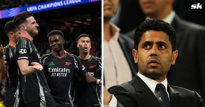 Manchester City fan tells Nasser Al-Khelaifi what PSG must do to Arsenal in Champions League semi-final during interaction on London tube