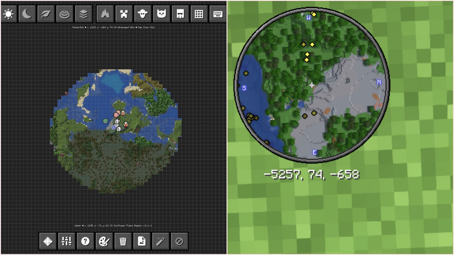 There are many map-related mods for Minecraft. (Image via Sportskeeda Gaming || Mojang Studios)