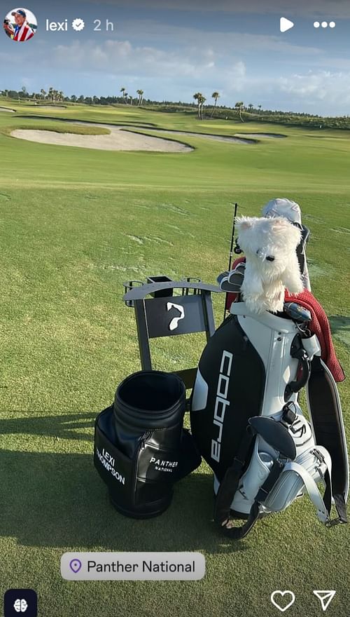 Lexi Thompson is back to the grind (Image via Instagram/@lexi)