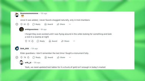Redditors react to some of the most ignored hostile mobs (Image via Reddit)