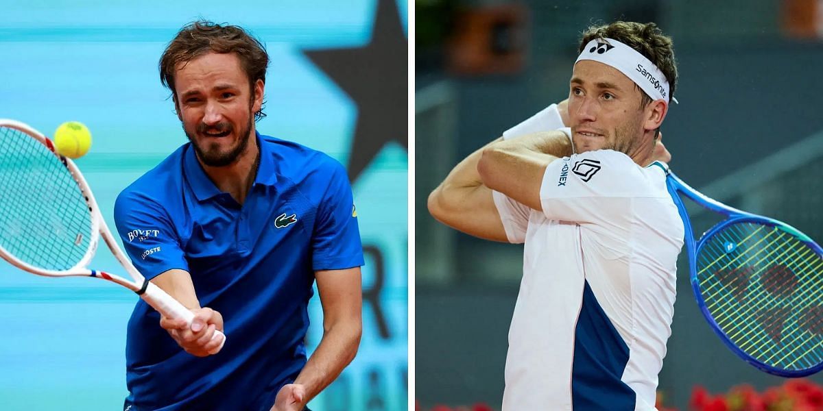 Daniil Medvedev to renew his rivalry with Casper Ruud in Madrid Open QFs | Image Source: Getty