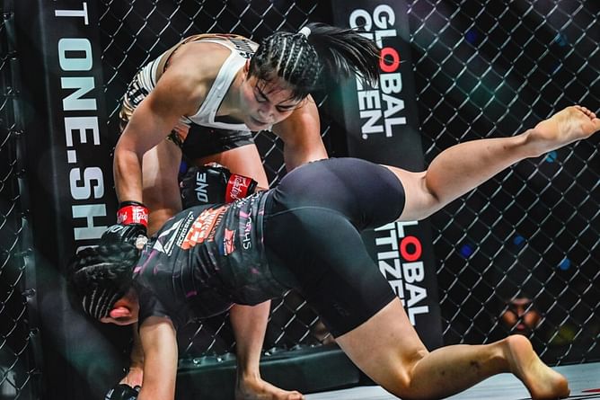 WATCH: Stamp Fairtex pulls out all the stops in utterly dominant showing against now-training partner Jihin Radzuan