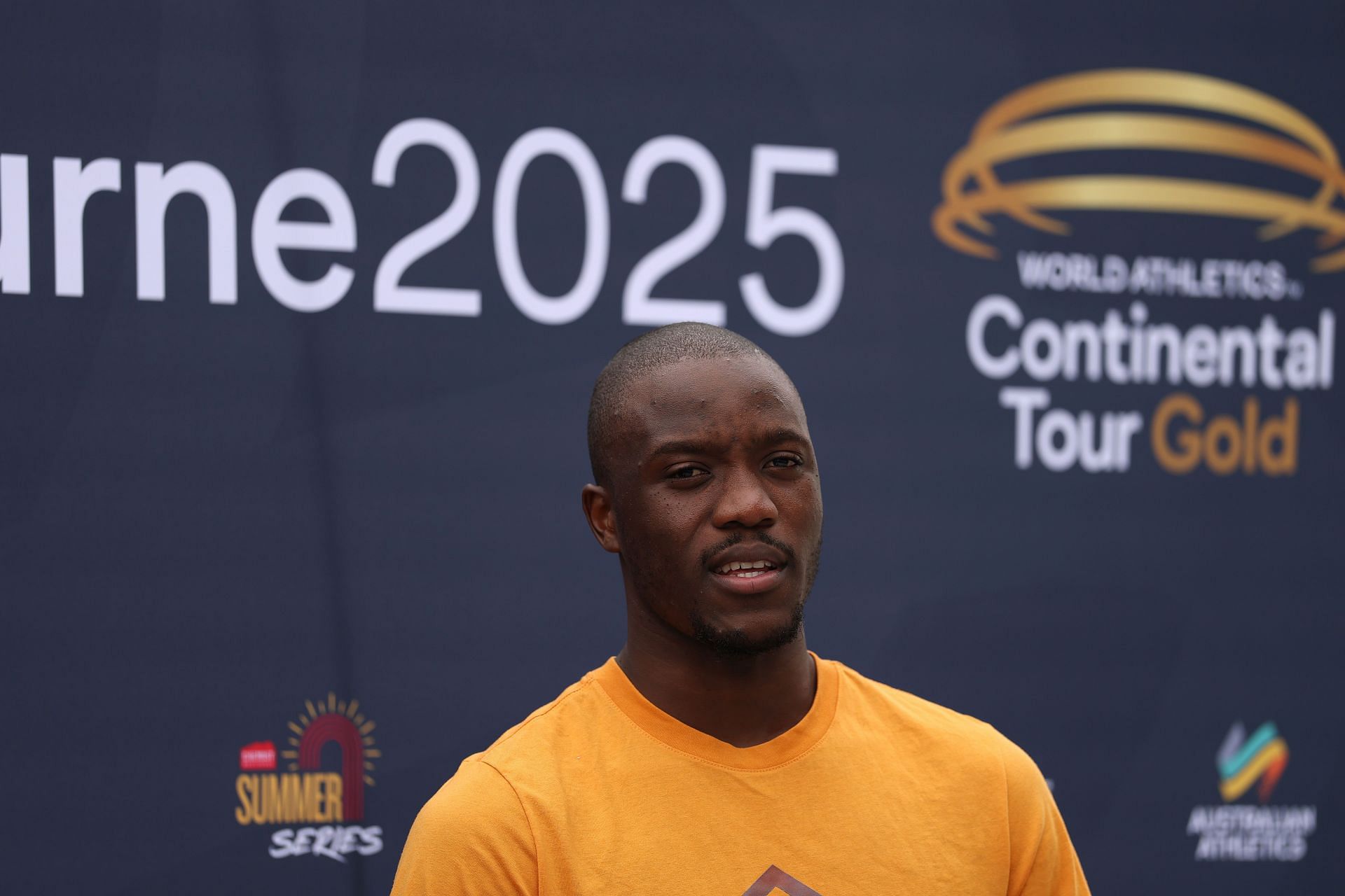 Letsile Tebogo at the Maurie Plant Meet Press Conference - Source: Getty