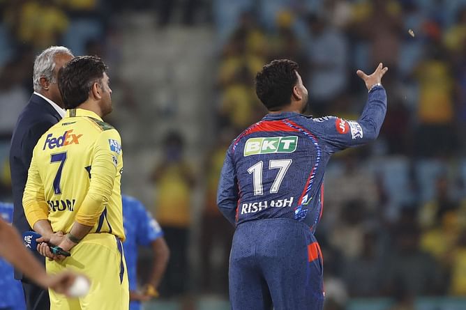 Rishabh Pant and MS Dhoni share a light-hearted moment at toss ahead of LSG vs CSK IPL 2025 match [Watch]