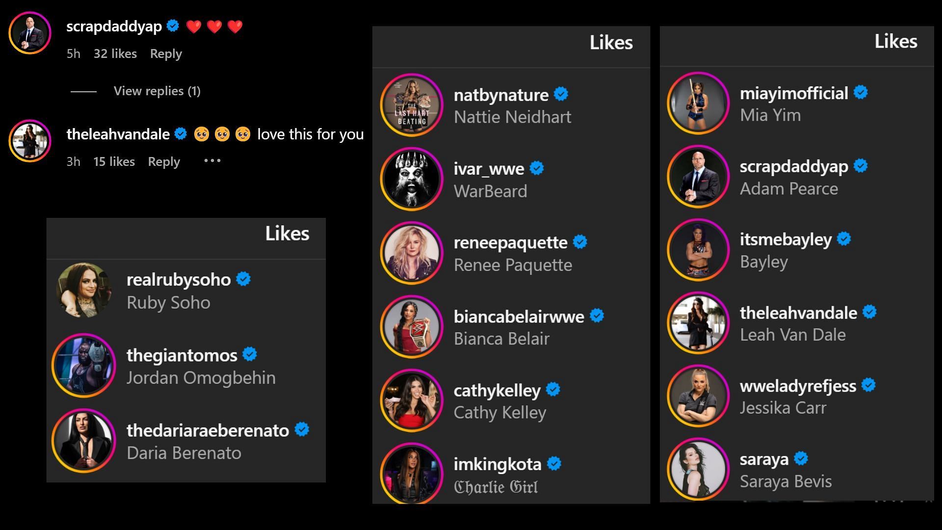 Wrestling stars react to Big E&#039;s post. [Photo credits: The star&#039;s Instagram]