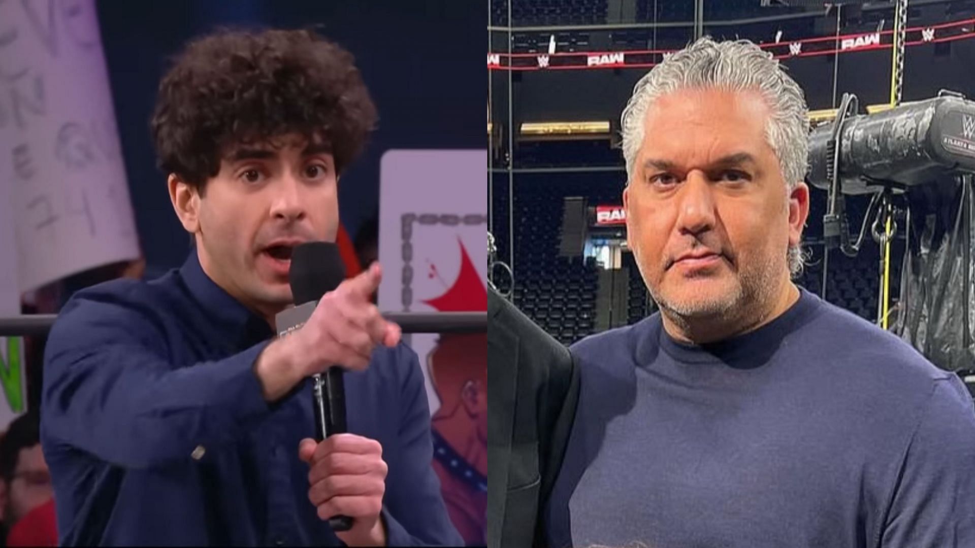Tony Khan (left) and Nick Khan (right) (Image credits: AEW&rsquo;s YouTube and Triple H&rsquo;s Instagram)