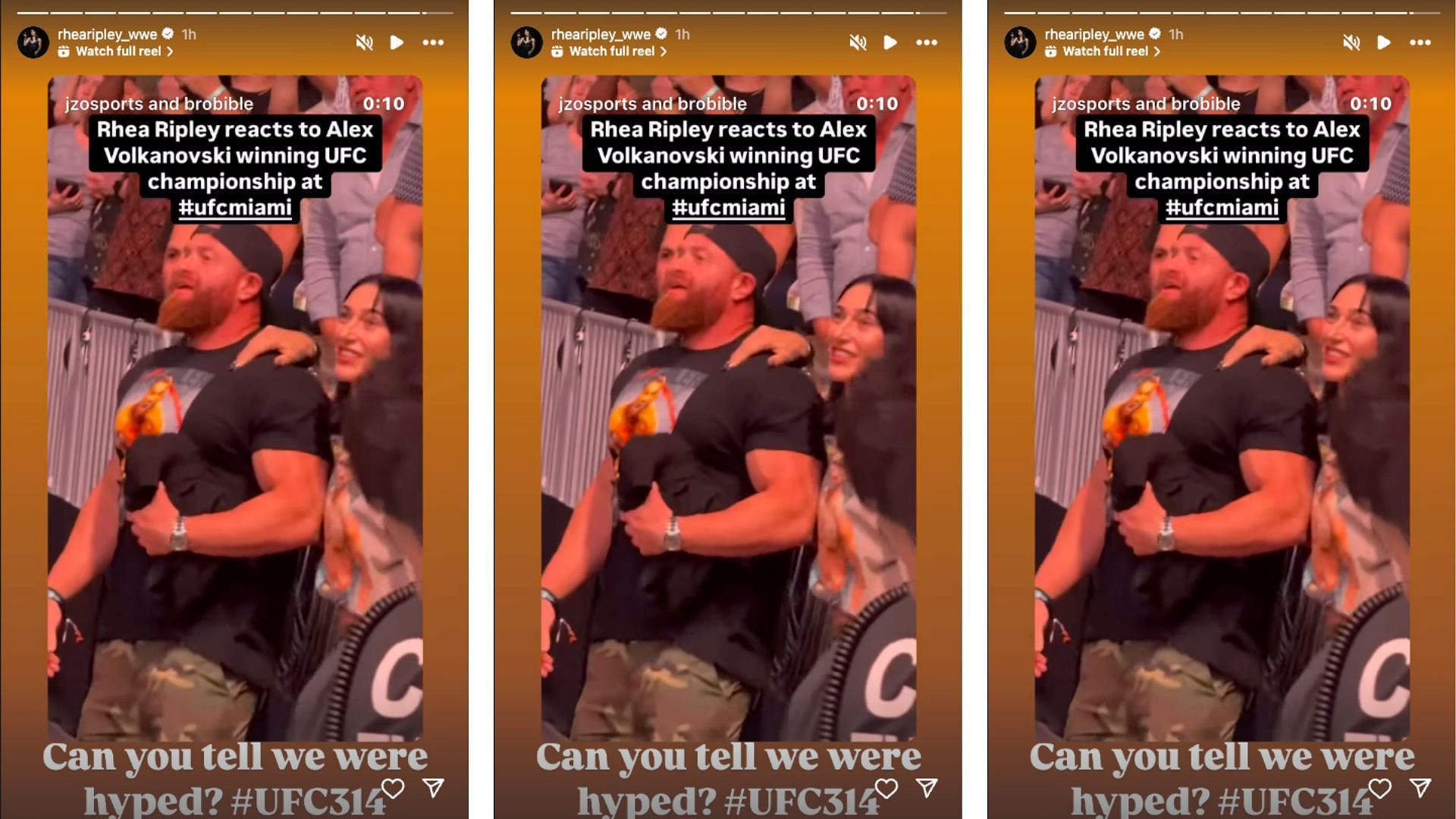 Ripley and Matthews attended UFC 314. [Image credit: Rhea Ripley&#039;s Instagram]