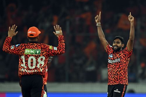 Eshan Malinga (right) has been SRH's best bowler since his IPL debut.
