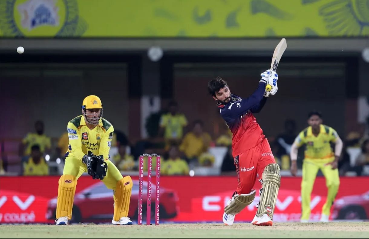 Rajat Patidar playing a shot in CSK vs RCB match [Getty Images]