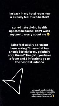 Streamer says she is feeling much better after getting treated at Shanghai hospital (Image via Pokimane/Instagram)