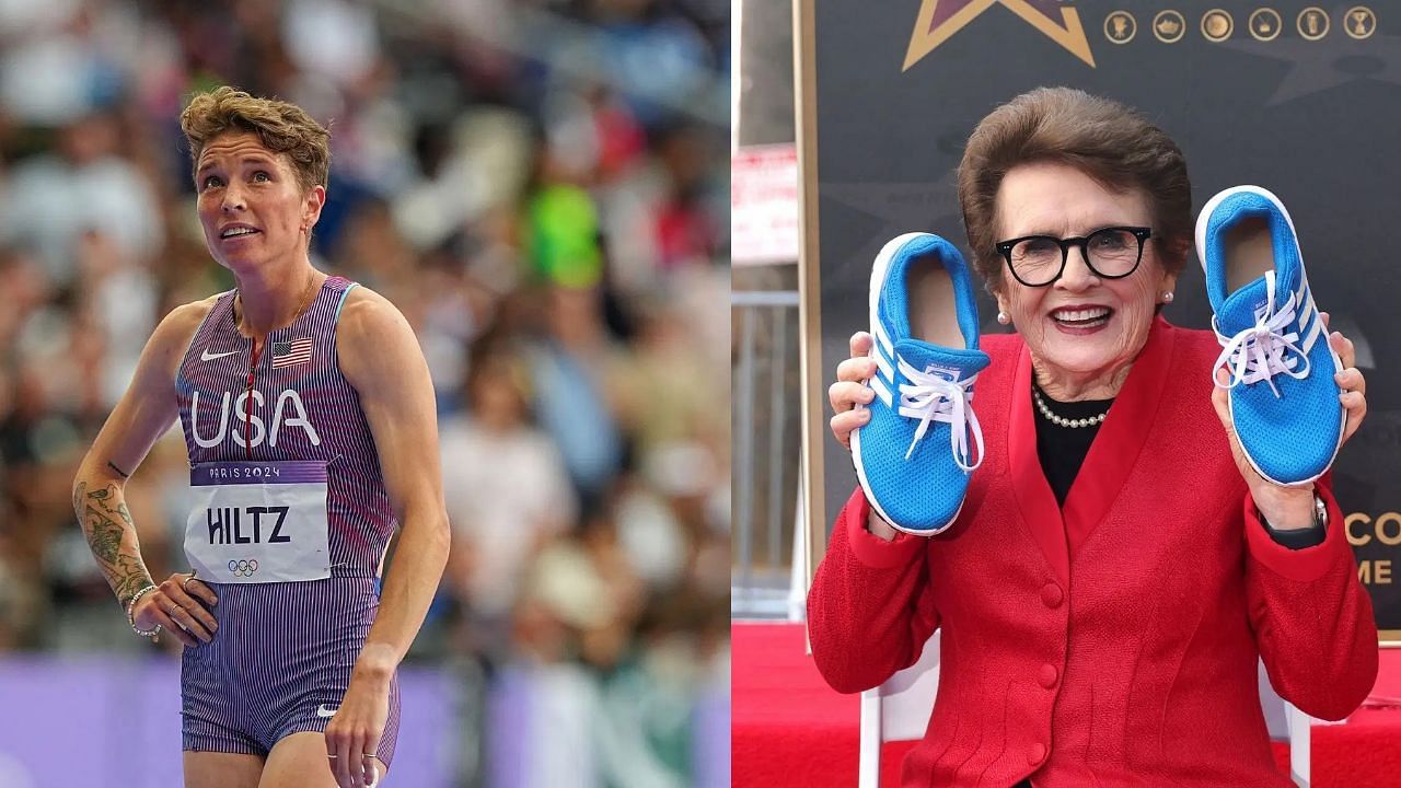 Nikki Hiltz and Billie Jean King (Image via: Both Getty)