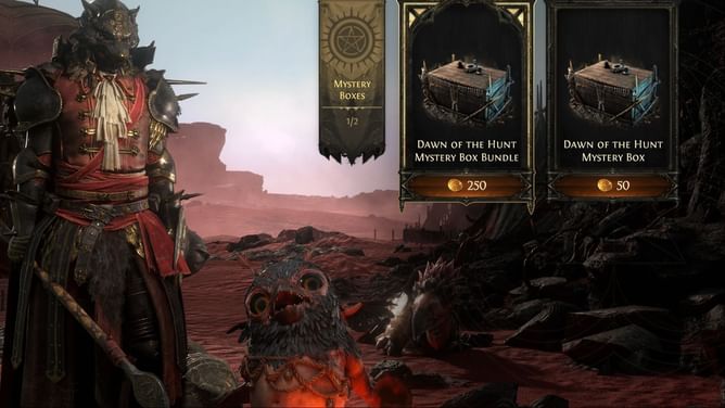 Path of Exile 2 Dawn of The Hunt Mystery box reward table