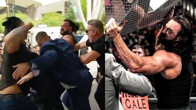 Drew McIntyre and Damian Priest separated by security after massive brawl at WrestleMania 41 Kickoff Show