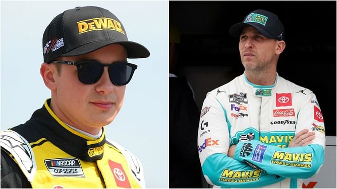 “What in the hell?”: Denny Hamlin apologizes amid hairy moment with JGR teammate C Bell