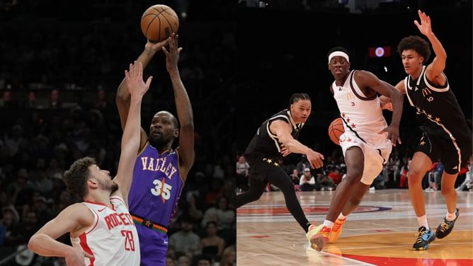 AJ Dybantsa shares his game awareness while breaking down Kevin Durant’s highlight film: “The game is way more contact-allowed”