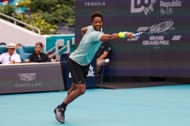 Gael Monfils in action at the Miami Open (Image Source: Getty)