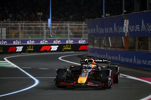 Max Verstappen enters the pit lane during the F1 Grand Prix of Saudi Arabia - Source: Getty