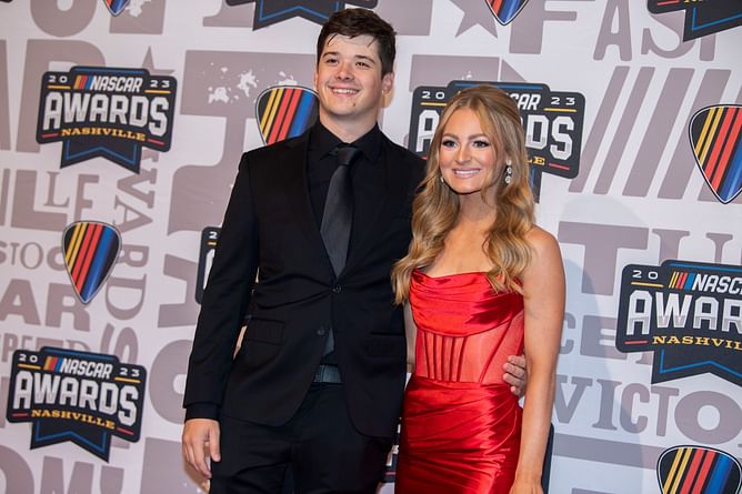 Jenna Petty shares fiancé Harrison Burton checking out Talladega’s famous inclined circuit