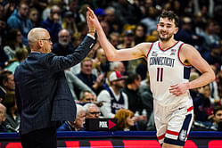 Dan Hurley’s wife Andrea hyped as UConn star Alex Karaban announces decision to forgo the NBA draft