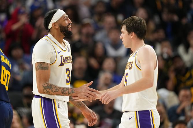 Austin Reaves reveals Anthony Davis' 3-word response in Lakers group chat after shock trade for Luka Doncic