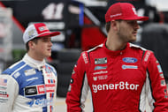 Harrison Burton (21) talks with driver Todd Gilliland (38) during practice for the Daytona 500 at Daytona International Speedway, February 16th 2024 - Source: Imagn