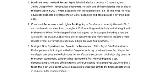 Aryna Sabalenka vs Jelena Ostapenko - Image Source - Google Gemini