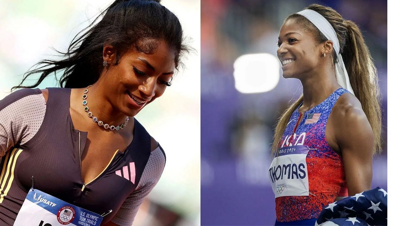 Tia Jones and Gabby Thomas (Image via: Both Getty)