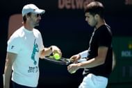 Juan Carlos Ferrero and Carlos Alcaraz at the Miami Open 2025. (Photo: Getty)